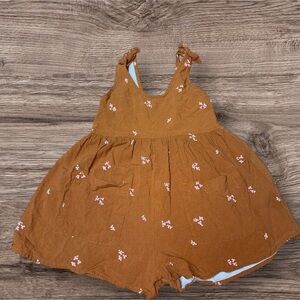 Brown Kids Bottoms with Floral Design